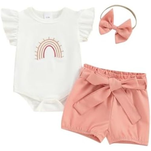 Thorn Tree Newborn Baby Girls Boys Clothes Cotton Suit Cute Baby Kid Infant Romper Play Wear Summer Rainbow Outfits
