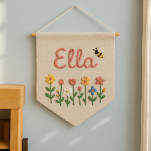 Custom Name Embroidery Hanging