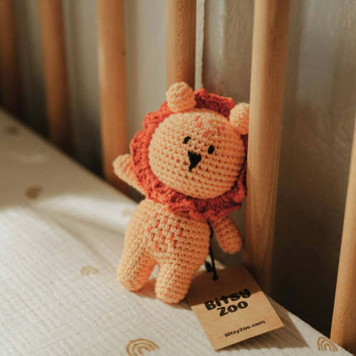 Chloe the Cryin Lion Crochet Rattle | Baby Dill