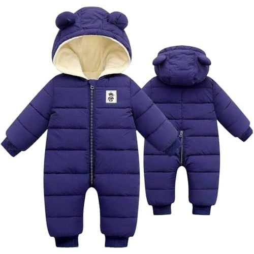Baby Boys Girls Snowsuit Infant Winter Clothes Newborn Hooded Jacket Toddler Jumpsuit Coat