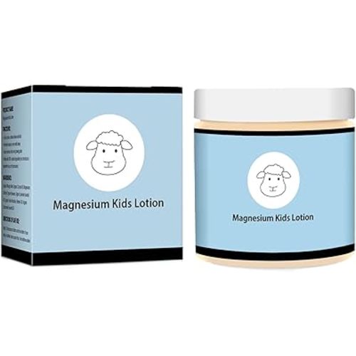 ANRUI Magnesium Lotion for Kids, Magnesium Lotion for Sleep Kids, Topical Magnesium Cream Helps Kids Stay Calm at Bedtime and During The Night,Magnesium Lotion for Kids - Without Melatonin(4 oz)