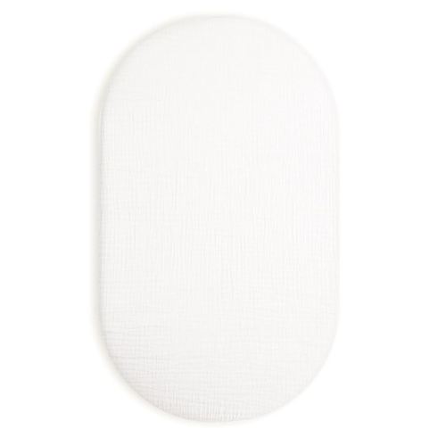 Bassinet Sheet for Baby Boy and Girl, Universal Fit for Rectangle, Oval, Hourglass Bassinet Mattress, Moses Basket Sheets (White)