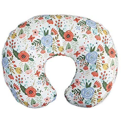 Boppy Nursing Pillow Cover—Premium | Mint Floral | Soft, Quick-Dry Microfiber Fabric| Fits Boppy Bare Naked, Original and Luxe Breastfeeding Pillow | Awake Time Only| Pillow Cover Only|