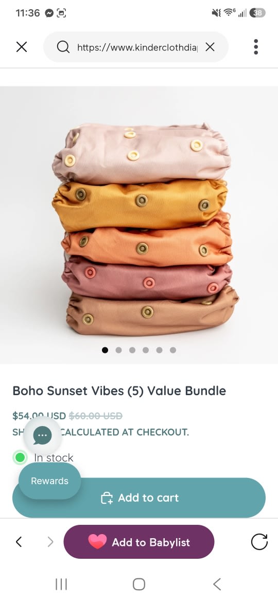 Boho Sunset Vibes (5) Value Bundle – Kinder Cloth Diaper Co.