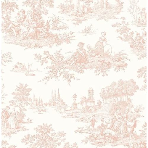 NextWall Chateau Toile Peel and Stick Wallpaper (Blush)