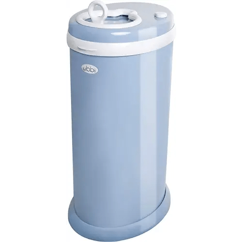 Ubbi Steel Diaper Pail, Odor Locking, No Special Bag Required, Award-Winning, Registry Must-Have, Cloudy Blue