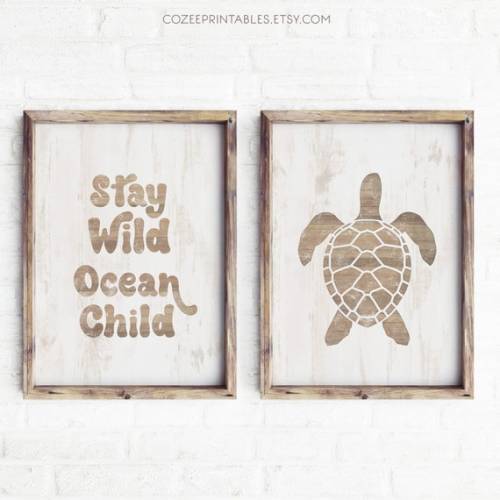 Stay Wild Ocean Child Coastal Nursery Wall Art Printable Sea - Etsy