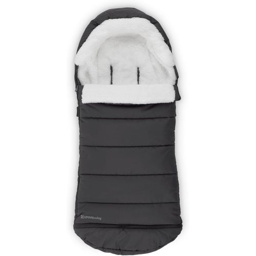 UPPAbaby CozyGanoosh Footmuff - Easily Attaches to UPPAbaby Strollers + RumbleSeat - Ultra-plush, Weather-Proof - Winter Stroller Cover - Jake (Charcoal)