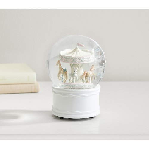 AERIN Spinning Carousel Musical Snow Globe