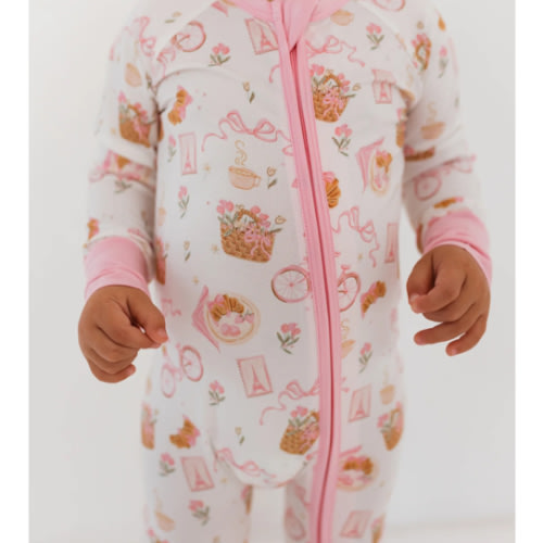 Croissants and Coffee Zipper Romper – In my Jammers