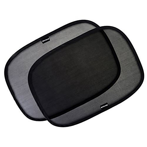 Car Window Shade - (3 Pack ) - 21"x14" Cling Sunshade For Car Windows - Sun, Glare And UV Rays Protection For Your Child - Baby Side Window Car Sun Shades By Enovoe - Full-Size Cars, SUVs and Minivans