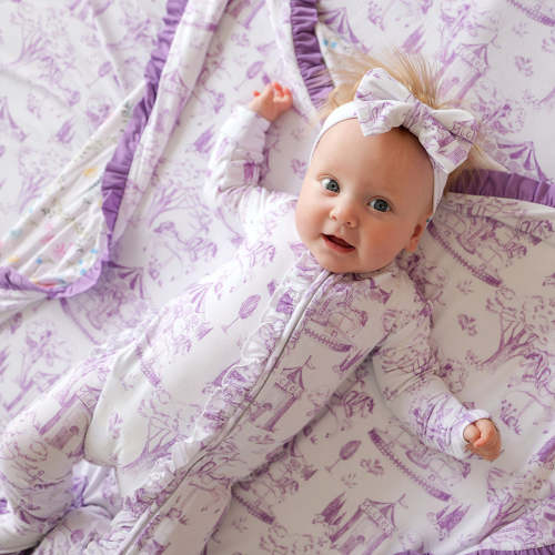 Babette Footie Ruffled Zippered One Piece