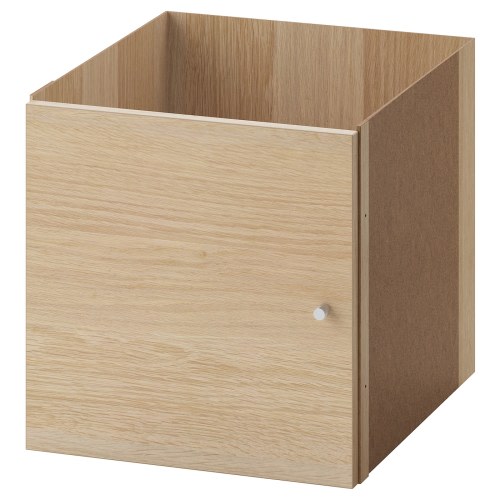 KALLAX Insert with door - white stained oak effect 13x13 "