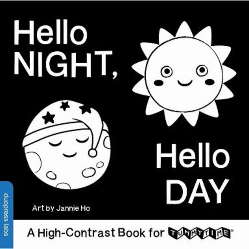 Hello Night, Hello Day - (High-Contrast Books) by Duopress Labs (Board Book)