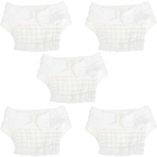 5 PCS Cloth Diapers for Babies, Duslogis 100% Pure Cotton Diapers Newborn Baby, Reusable Baby Cloth Diapers, Dust Cloths, Diapers for Babies 3-10 months.