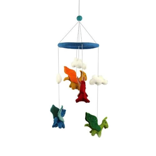 Slickblue 20" Handmade Felt Mobile - Perfect for Nursery or Kids' Room, Dargon Design