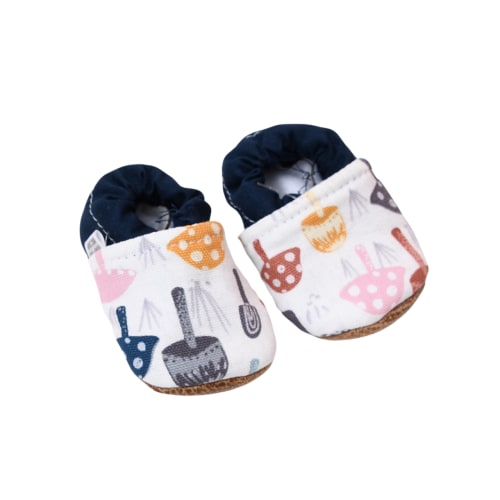 Mushroom Moccasins for Baby - 0-3 Months