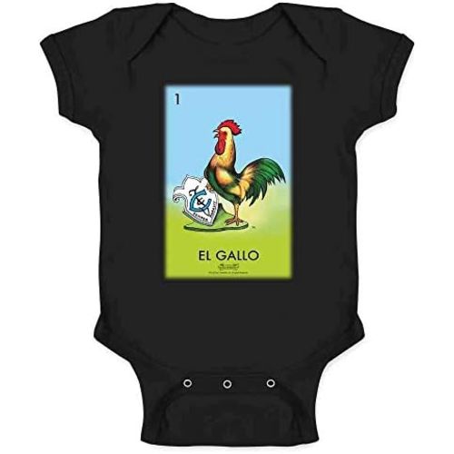 Pop Threads El Gallo Rooster Loteria Card Mexican Bingo Baby Toddler Kids Girl Boy T-Shirt