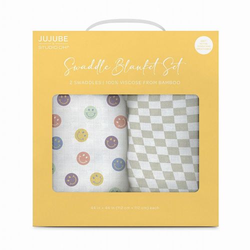 JuJuBe x Studio Oh! 2-Pack Swaddle Blanket Set