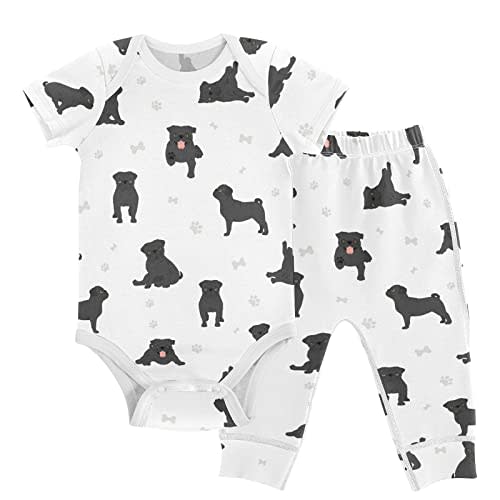 vvfelixl Baby Bodysuits Pants Sets Gnome Mushroom Short Sleeve Baby Clothes for Boys Girls 3M