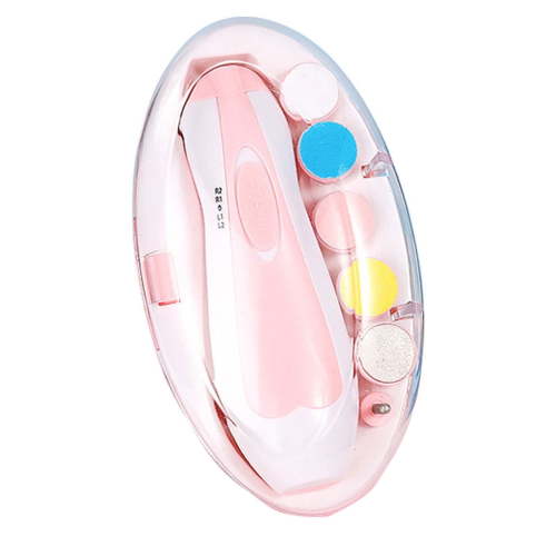 UNLLLL Electric Nail Trimmer, Easy and Safe Nail File for Sweet Little One, No Sharp Claws Hurt, Polish and Trim Toes and Fingernails Care (Pink)