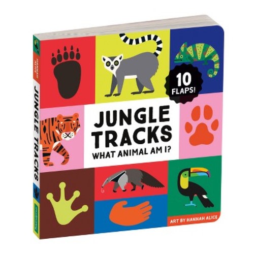 Jungle Tracks Lift-The-Flap Board Book - by Mudpuppy