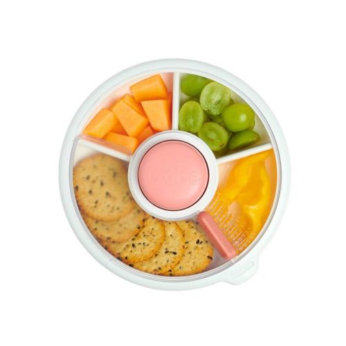 Gobe Kids' Small Snack Spinner Slide Baby And Toddler Food Storage Container - Mint Green - 11oz