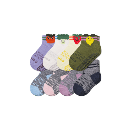 Toddler Gripper Calf Sock 8-Pack