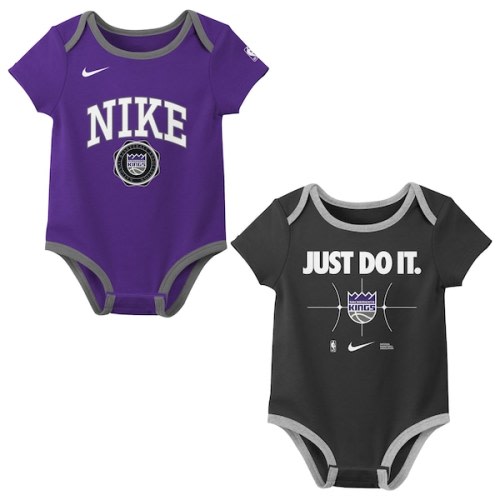 Newborn Sacramento Kings Nike Purple/Black Just Do It Two-Pack Bodysuit Set