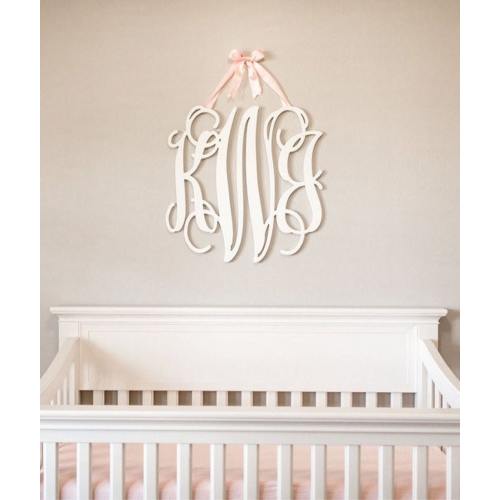 Wooden Monogram - Wall Hanging -Door Hanger - Wedding Monogram - Nursery Monogram - Wooden Initials - Bridal Shower Gift - 3 letter Monogram