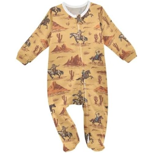 Dussdil Baby One-Piece Footies Newborn Rompers Pajamas Cotton Footed Pjs for Sleep Play Boys Girls 3 6 9 12 18 24m