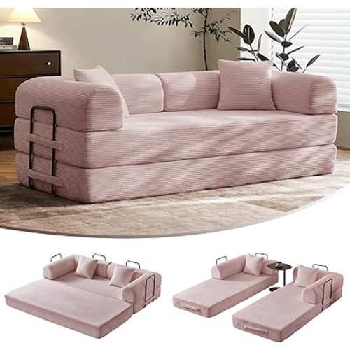 Sleeper Sofa 79” Pink