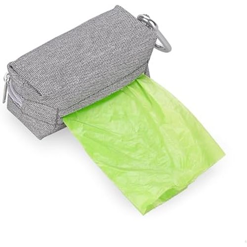 Diaper Bag Dispenser with 80 Disposable Unscented Waste Bags (4 Refill Rolls) for Baby and Toddler Poop or Dirty Clothes (Grey)
