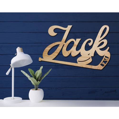Hockey Name Sign, Nursery Decor, Personalized Wood Sign, Wooden Name, Personalized Name Sign, Wooden Name Sign, Kids Name Sign, Hockey Gift