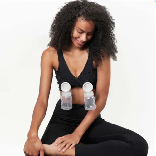 Larken X - All-In-On Nursing & Pumping Bra - Black, size M