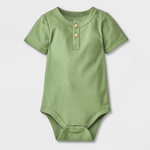 Baby Boys' Henley Bodysuit - Cat & Jack™, Color: Green, Size: 6-9M