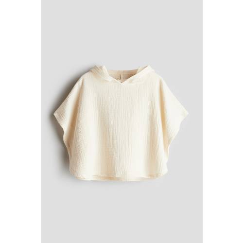 Cotton Muslin Poncho Towel, Size 6-12 months - Color Creme