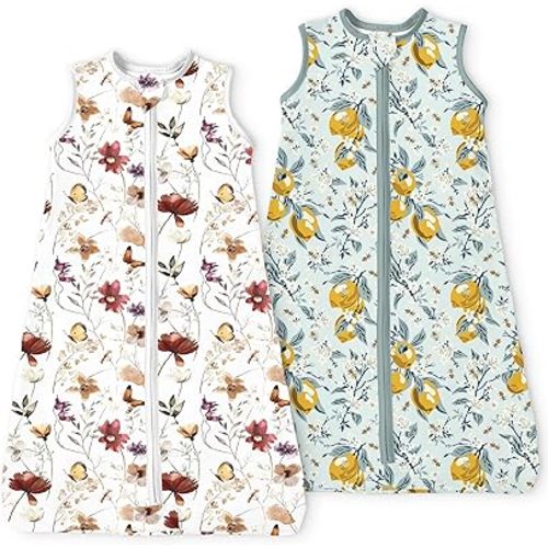 Sleep Sack 0-6-12-18-24 Months, Premium Breathable Wearable Blanket Sleeping Bag 0.5TOG 1.0TOG for Baby Girl Boy