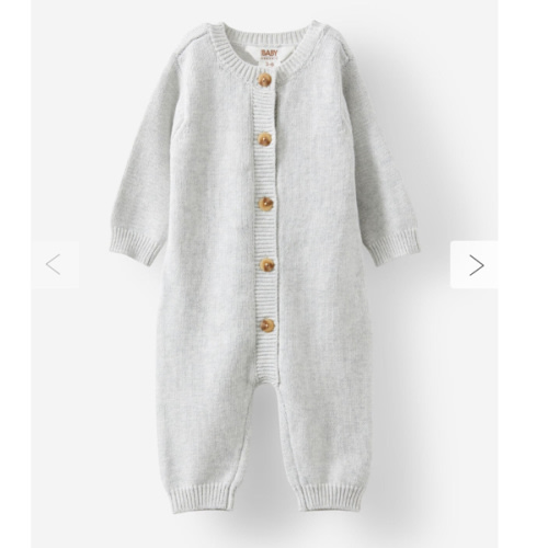 Cotton On | Organic Knit Long Sleeve All In One (3-6 M)