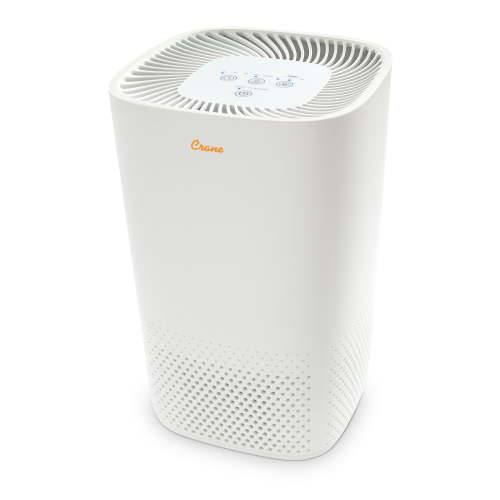 Crane UV Light True HEPA Air Purifier, 250 Sq Feet Coverage for Office/Home, White