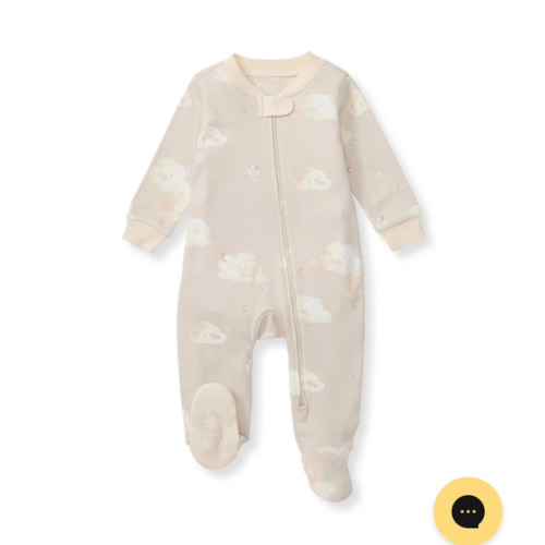 Good Night Sky Organic Cotton Sleep and Play Ice Flow