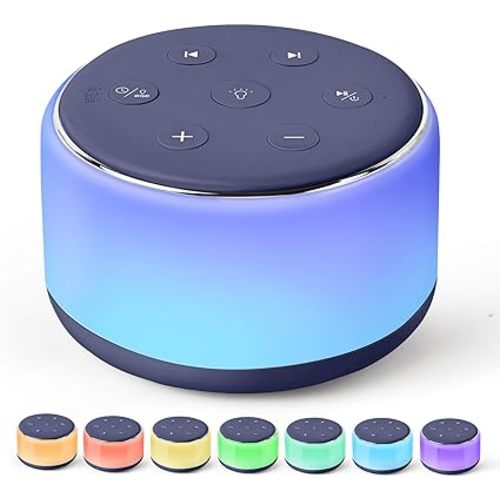 FamiSym Sleep Sound Machine for Babies Kids Adults - Rechargeable White Noise Machine for Sleeping with Night Light, 34 Soothing Sounds, Nursery Decor Baby Lullaby Machine, Registry Gift