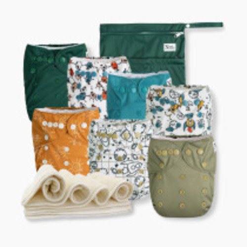 Nora's Nursery Cloth Pocket Diapers (7 Pack) - Outer Space
