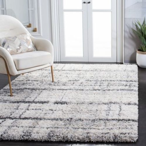 Fontana Shag Fnt855 Power Loomed Area Rug - Ivory/gray - 3'x5' - Safavieh.