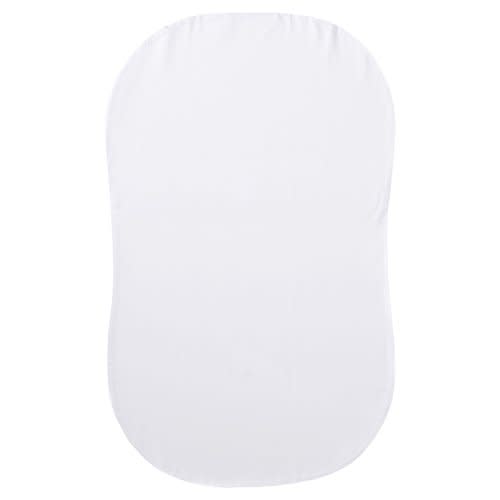 HALO BassiNest Fitted Sheet – 100% Organic Cotton, Soft and Breathable Bassinet Sheet for Babies, 30” x 16” Pre-Shrunk Sheet, White Organic