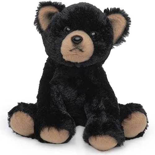 Bearington Lil' Huck Small Plush Stuffed Animal Black Bear, 7 Inches - Bear Plush Toy