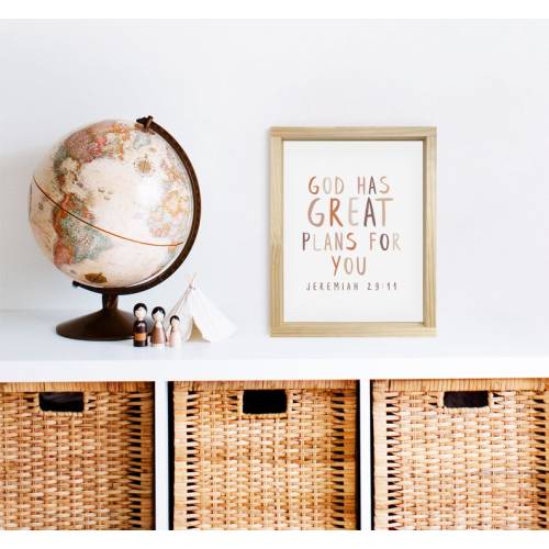 Jeremiah 29:11 Wall Art - 11x14 - Natural Pine