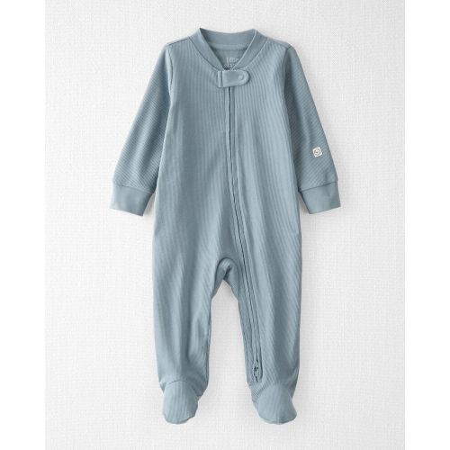 Organic Cotton Rib Sleep & Play - Blue Creek, 3M