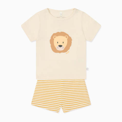 Lion Summer Pajama Set white / 9 - 12 M