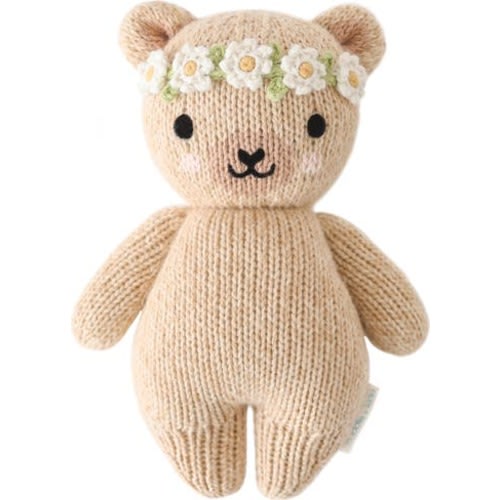 Baby Honey Bear with Flower Crown Stuffed Animal